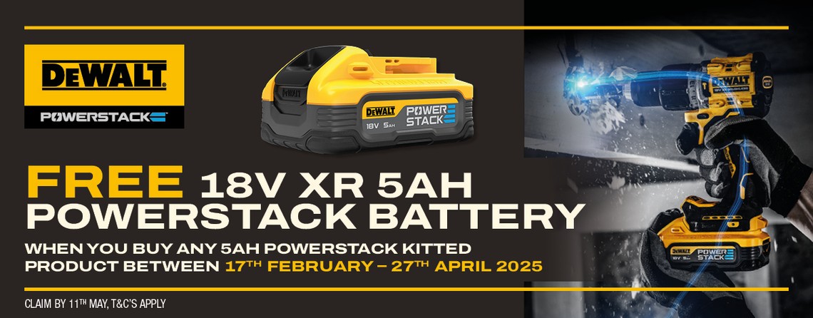 free dewalt 18v xr 5ah powerstack battery