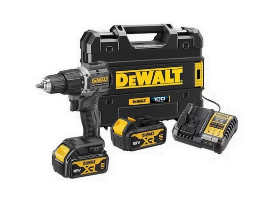 DEWALT DCD100P2T 18V BRUSHLESS COMBI HAMMER DRILL 2 X 5.0AH LI-ION BATTERIES 