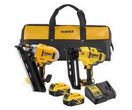 DEWALT DCK246P2 18V-XR TWIN NAILER KIT DCN930 / DCN660 2 x 5.0ah LI-ION BATTERIES CHARGER + BAG