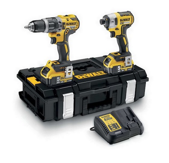 DEWALT DCK266P2-GB 18V XR BRUSHLESS TWIN PACK WITH 2 X 5.0AH LI-ION BATTERIES