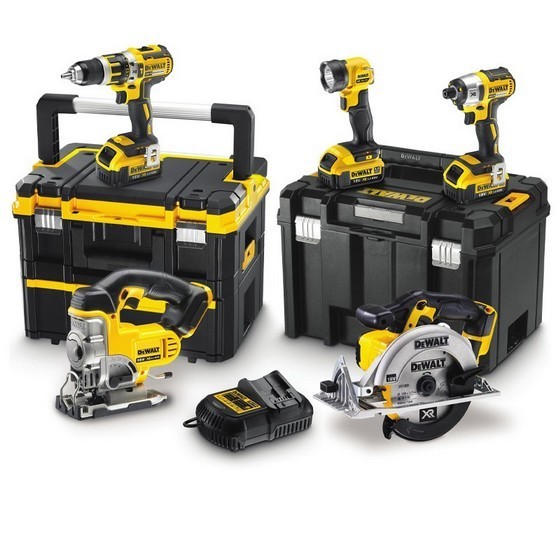 Dewalt Dck550m3t 18v Xr 5 Piece Tstak Kit With 3x 4.0ah Li-ion ...