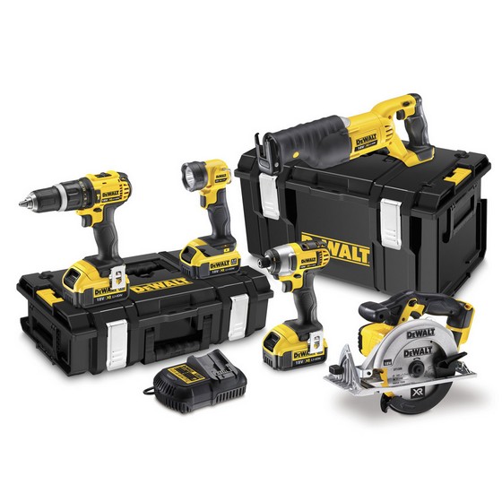 Dewalt Dck591m3 18v 5 Piece Kit With 3 X 4.0ah Li-ion Batteries ...