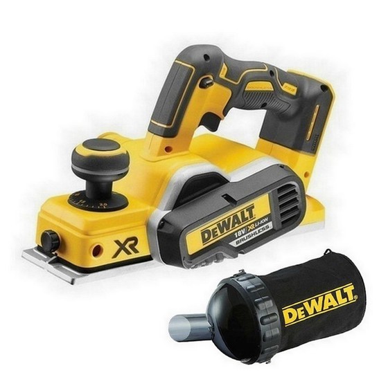 DEWALT DCP580N 18V BRUSHLESS 82MM CORDLESS PLANER (BODY ONLY) + FREE DUST COLLECTION BAG WORTH £30 inc vat