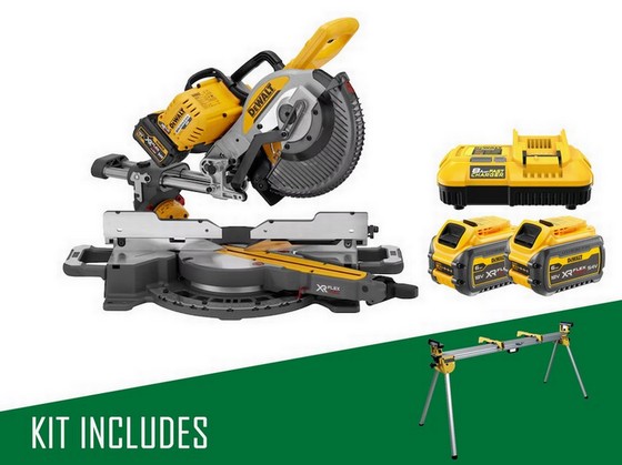 DEWALT DCS727T2 54v FLEXVOLT MITRE SAW 250mm KIT