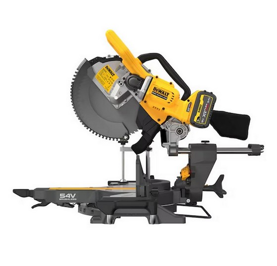 DEWALT DCS781X2-GB 54V XR FLEXVOLT 305mm SLIDE MITRE SAW 2 X 9.0AH BATTERIES AND CHARGER