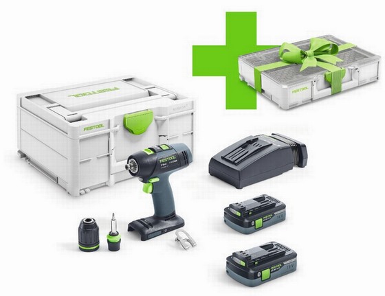 FESTOOL 577434 DRILL T18+3 HPC 4.0 I-PLUS ORGANIZER EDITION