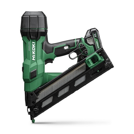 HIKOKI NT1865DAAJXZ 18v C/LESS 15G ANGLED FINISH NAILER C/W BATTERIES + CHARGER (2ND GEN NAILER)