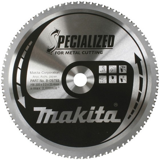 Makita B-09793 Metal Cutting Saw Blade 78tx25.4x305mm - Anglia Tool Centre