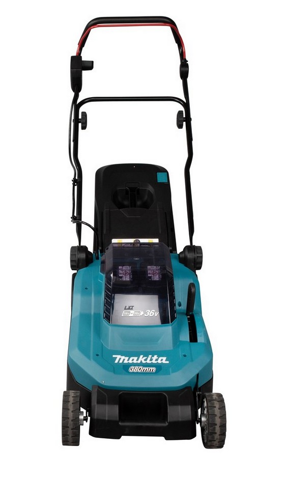 MAKITA DLM382PT2 18V BODY ONLY TWIN BATTERY LAWN MOWER 2 X 5.0AH BATTERIES AND DUAL CHARGER