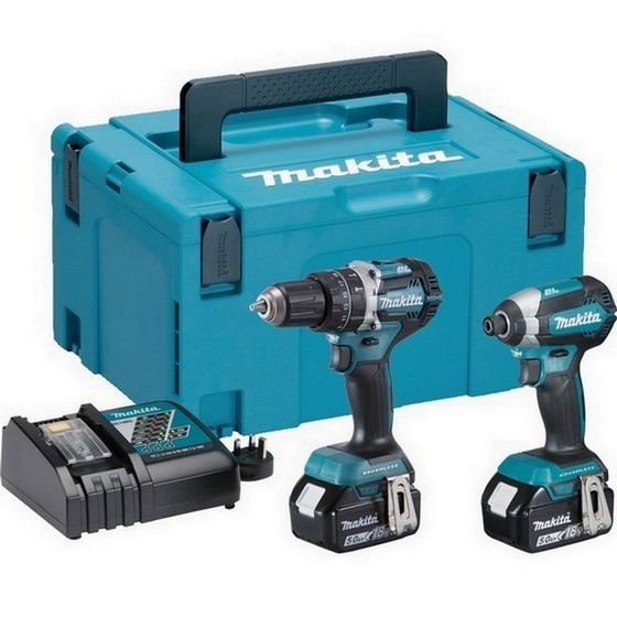 MAKITA DLX2180TJ 18V BRUSHLESS TWIN PACK WITH 2X 5.0AH LI-ION BATTERIES