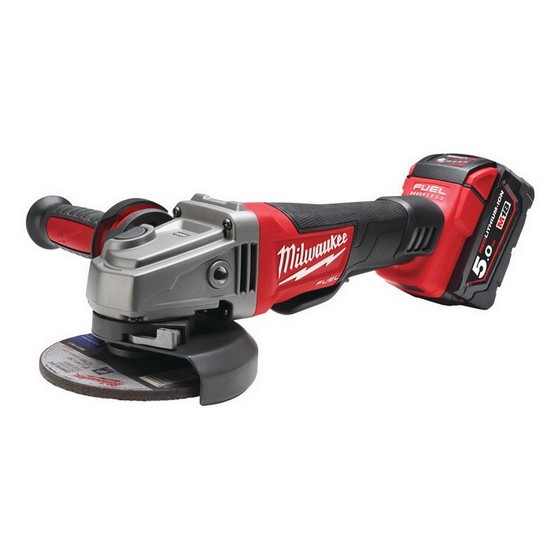 Milwaukee M18cag115xpd-502c 18v Brushless Angle Grinder 2x 5.0ah Li-ion 