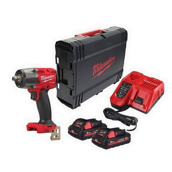 Milwaukee M Fmtiw F X V Mid Torque Impact Wrench With X Ah Batteries Anglia Tool