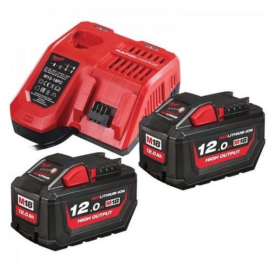 Milwaukee M18hnrg-122 18v 12.0ah Twin Battery & Rapid Charger - Anglia ...