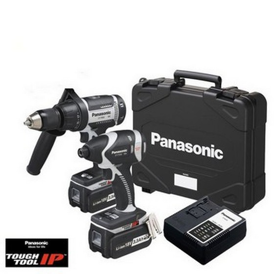 PANASONIC EYC159 18V COMBI DRILL & IMPACT DRIVER KIT 2 X 3.3ah Li-ion BATTERIES