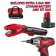 MILWAUKEE C12D 12V SCREWDRIVER WITH C12PC PIPE CUTTER TOOL 2 X 1.5ah RED LITHIUM BATTERIES + 3Rd BATTERY & KIT BAG