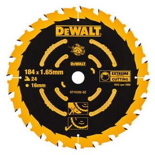 DEWALT DT10302-QZ CIRCULAR SAW BLADE 184MM x 16MM x 24T