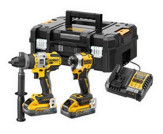 DEWALT DCK2052H2T 18V POWERSTACK BRUSHLESS TWIN PACK WITH 2 X 5.0AH BATTERIES