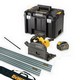 DEWALT DCS520T2-GB 54v FLEXVOLT XR PLUNGE SAW WITH 2 x LI-ION BATTERIES, 2 RAILS, JOINING BAR  & BAG