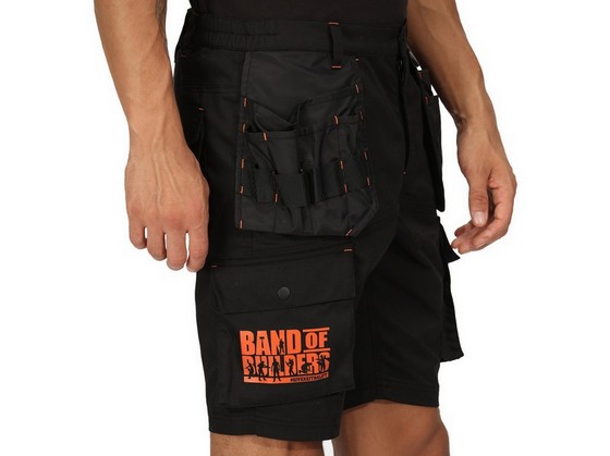 REGATTA TRJ542 BAND OF BUILDERS HOLSTER SHORTS (BLACK) 32inch