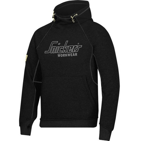 Snickers 2815 Logo Hoodie Black xl Anglia Tool Centre