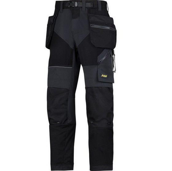 SNICKERS 6902 FLEXI TROUSERS BLACK (L32, W33)