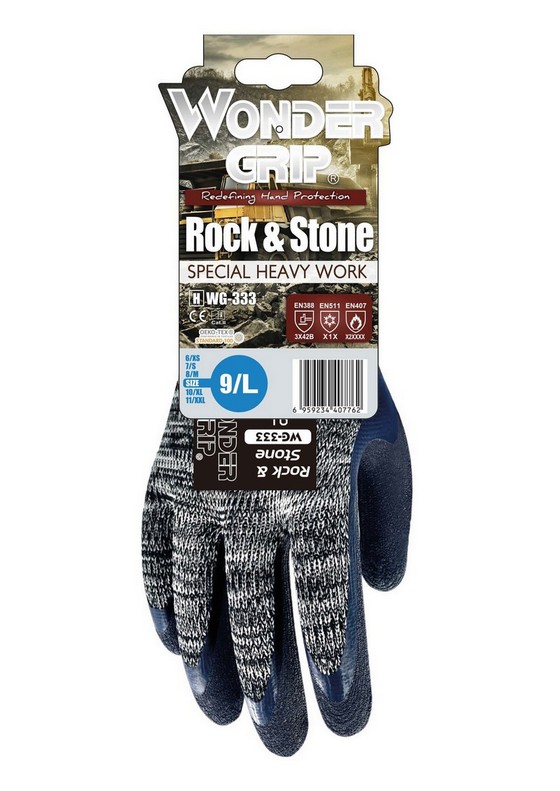 WONDER GRIP ROCK&STONE LATEX PALM THERMAL GLOVES EXTRA LARGE WG333101